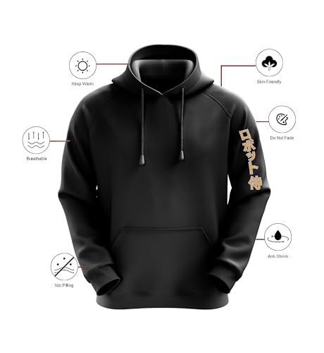 Image of fanideaz Mens Cotton Anime Sleeve Printed Hooded Sweatshrits for Men