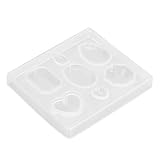 Molde de silicona transparente con piedras preciosas facetadas, limpio y transparente, resina epoxi flexible, fácil de usar y limpiar, con diferentes formas, para hacer manualidades de joyería