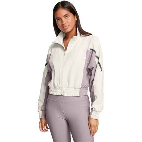 Veste crop Under Armour Unstoppable M beige en textile technique premium