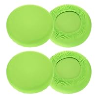 Set 2 Fodere Per Sgabelli Rotondi In Poliestere Verde Scuro – Lavabili, Antipolvere Con Elastico, Adatte Per Bar E Cucina