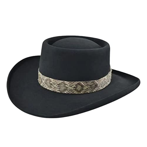 Chapeau steampunk unisexe cylindrique noir en polaire pour adulte