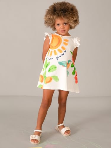 Vestido infantil punto volantes Mayoral geranio para parques 3