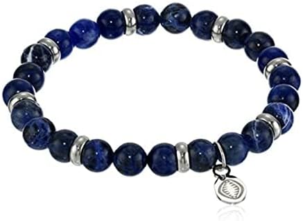 Rio Beaded Natural Gemstone Bracelet for Men & Women - Stainless Bracelet with Multi Gemstones - Energy Stones for Protection, Love, Money, Fortune - Adjustable Elastic Length