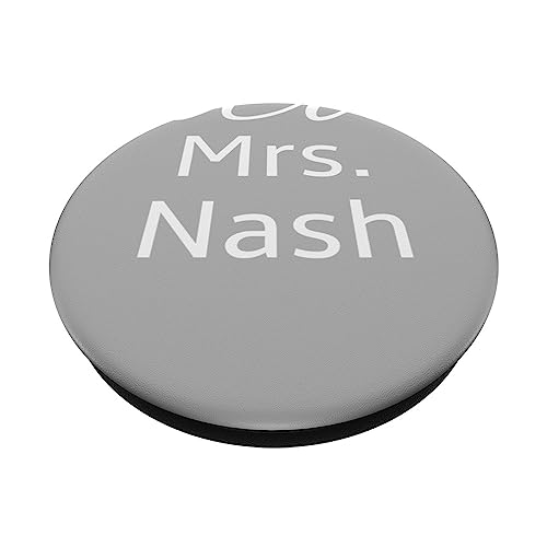 Mrs. NASH personalized engagment announcment PopSockets Swappable PopGrip, Black - Image 2