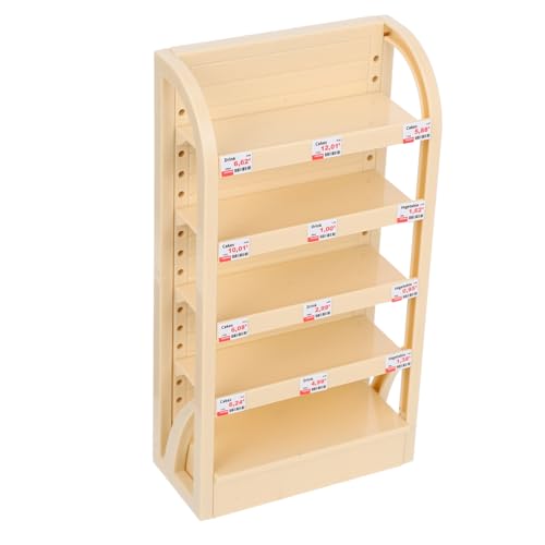 GARIOUANS Miniatura de Estanterías de Supermercado Multi Mueble de Almacenamiento para Casa de Muñecas Armario Compacto para Juguetes Decoración para Simulación Infantil