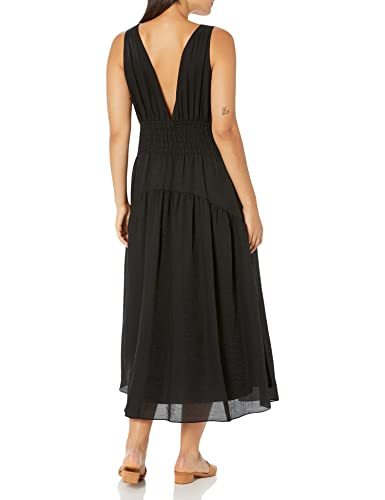 Image of Vince Women's Sleevels V-Neck Smocked Dress