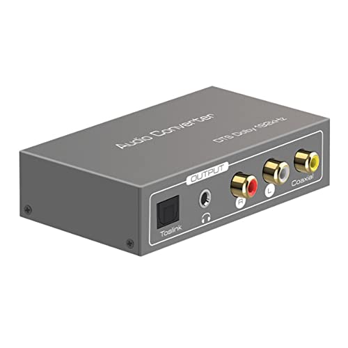 Janasiba Convertidor de Audio MultifuncióN de 192 KHz, para ARC Toslink Optical SPDIF Coaxial una 3.5 Mm Jack AUX Adaptador de Audio Coaxial