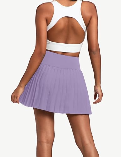 Image of Alaroo Pleated Tennis Skirt for Women with Pockets Shorts Skort | High Waisted Golf Athletic Skorts Running Workout Skirts