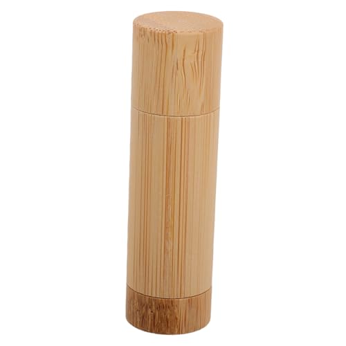 EXQUIMEUBLE Tubo de lápiz Labial de bambú Soporte de lápiz Labial Tubo de bambú Soporte para contenedor de lápiz Labial Tubos de lápiz Labial vacíos Tubos vacíos de lápiz Labial Khaki