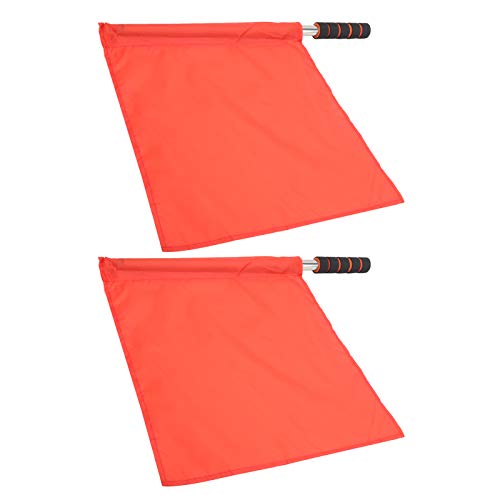 Athletic Accessories Sports Referee Flag 2Pcs For Soccer For Football Linesman Hand Flag (Red)