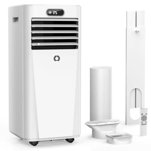 Portable Air Conditioners,10,000 BTU 3-in-1 Portable AC unit for Rooms up to 450 Sq. Ft, Featuring 24H Timer, Smart Sleep Mode, Window Kits Included, Perfect for Bedrooms, Kitchens, and Apartments