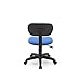 Hodedah Armless, Low-Back, Adjustable Height, Swiveling Task Chair with Padded Back and Seat, Plastic in Blue, Not for adult use