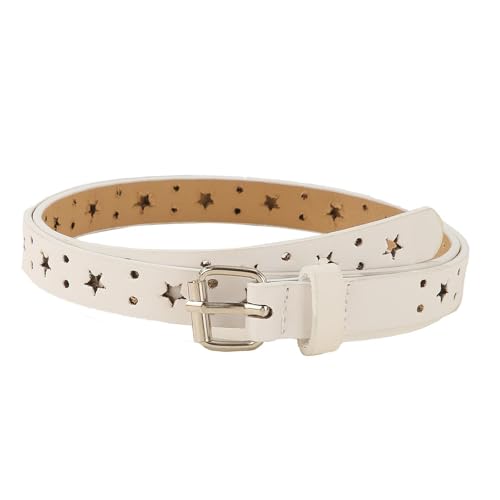 Women Skinny Belt Adjustable Artifical Leather for Trousers Pants Casual Outings