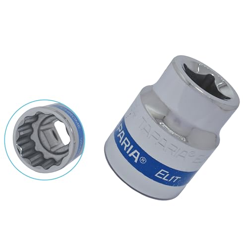 Image of TAPARIA Socket made of Chrome Vanadium Steel 6 Point Deep /Long Socket (Silver), C34 of 3 /4 inch (19mm) Square drive size, Suitable for Automobile, Industrial, Fabrication, Professional & Home Use