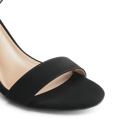 Image of DREAM PAIRS Heels for Women Chunky Block Heel Open Toe Ankle Strap 3.5 Inch Heeled Sandals for Party Date Wedding