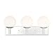 Designers Fountain Kelvin 3-Light Bathroom Vanity Light Fixture, Chrome, 95103-CH