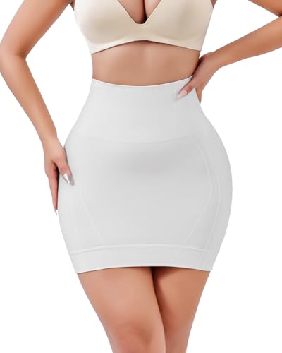 Image of Slip Dress for Women Seamless half slip with non slip strip Shapewear Dress Under Dress Tummy Control Slip Dress