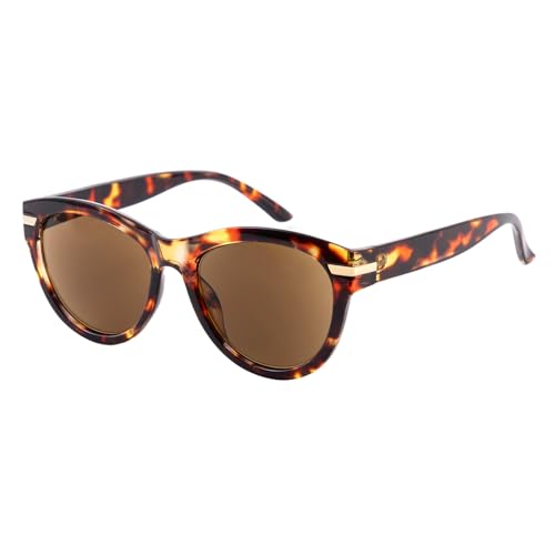 OKH Gafas de Sol de Lectura para Mujer Protección UV400, Gafas Ligeras para Leer en Exteriores, Ideales para Libros, Menús y Teléfono Móvil (Tortuga/Té 2.0)