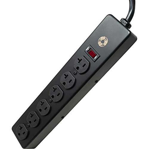 Southwire Mountable Power Strip, 20 AMP, NEMA 5-20 Plug & Receptacle, 6 Outlet, All Metal for Garage and Equipment Use, 6FT 12/3 Extension Cord, Black by Southwire - Used condition - US$31.62