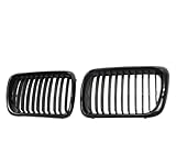 ABS-Kühlergrill, Ersatz-Haube, Nierengrill, mattschwarz, 1-zeilige Lamelle Für 3er E36, für M3 318i 323i 328i 3er 1997–1999