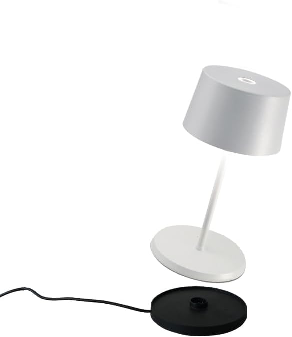 Miniatura 2 de Zafferano, Olivia Mini lámpara, portátil y recargable con controles táctiles, adecuada para interiores y exteriores, atenuador, 2200-3000 K, altura