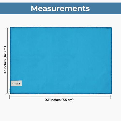Image of Story@Home Gym Towel for Men Workout Swimming Microfiber Towels for Bath Men Hand Towel for Women Thin Quick Drying Lightweight Absorbent Towel (42 x 55 cm, Blue) | Pack of 1