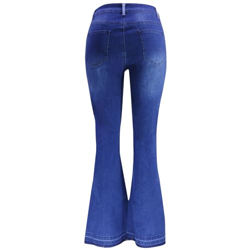 Bell Bottom Jeans for Women Bell Bottoms High Waisted 70s Flare Pants Patchwork Halloween Jeans Pearl Jeans2