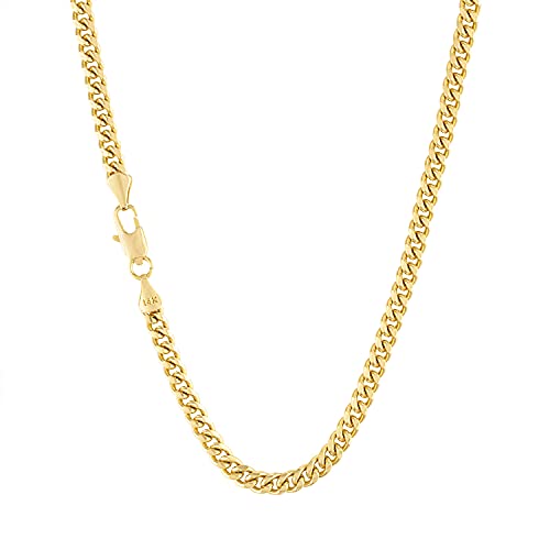 14K Gold Style Curb Chain Cross Pendant Necklace 4MM Cross Necklace Clasp for MEN, HUSBAND Thin for Charms Miami Cuban Link Diamond Cut Religious Crucifix3