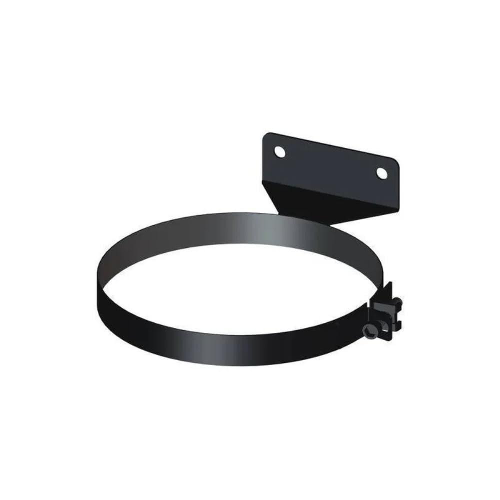 Stovemaestro Black 5" Inch 125Mm Single Wall Stove Flue Pipe Wall Bracket, Steel