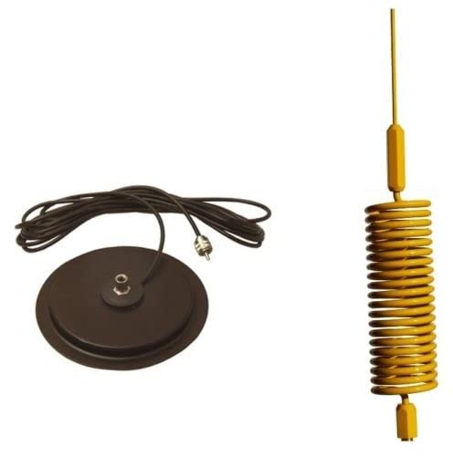 CB Aerial Kit with Tornado Stinger Mini, 90 cm, Turbo Mag Mount (Yellow)