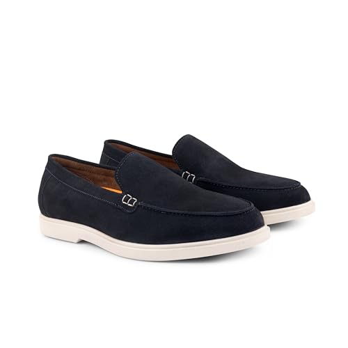 Silver Street London San Mauro Mocassins en daim de qualité supérieure pour homme, extra rembourrés, respirants, chaussures décontractées confortables à...