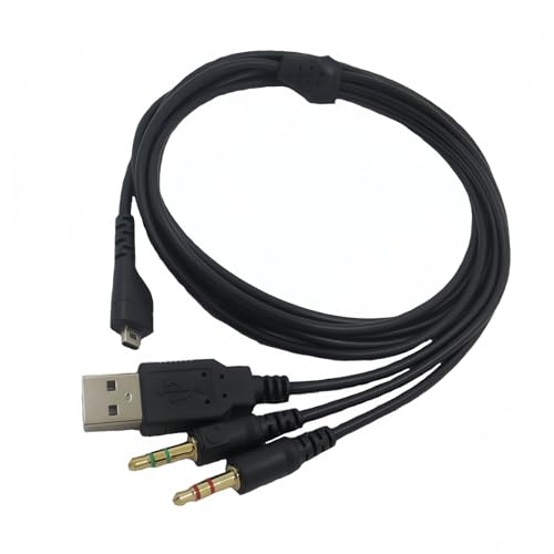 Cable de audio de repuesto de 2m para SteelSeries Arctis 3 5 7 Pro con conector USB 3