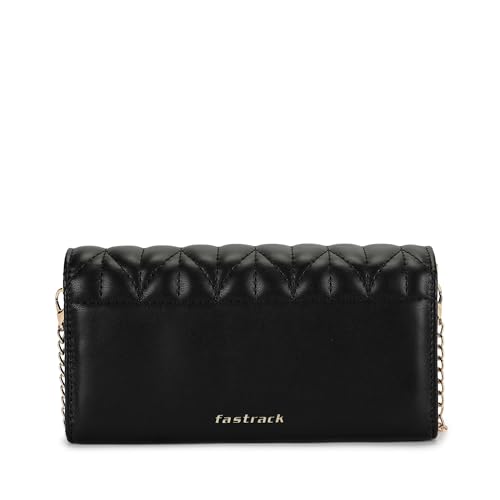 Image of Fastrack Zenith Women's Quilted Clutch | Detachable Chain, Card & Cash Slots, Magnetic Flap | Evening Clutch