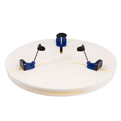 DYRABREST Portable Pottery Machine Turntable Clamp Pottery Ceramic Pottery Trimming Turntable Tools Sculpting Clamp Repair Tools for Ceramic Beginners Professionals (White)