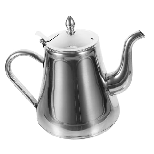 MOKKHNB ステンレス製ティーポット 取り外し可能フィルター付き 茶こし付 電磁調理器対応 ハンドル付き 花茶 果実茶向け 家用 レストラン用