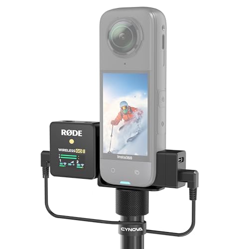 CYNOVA Cold Shoe for Insta360 X5, RODE Wireless GO Microphone