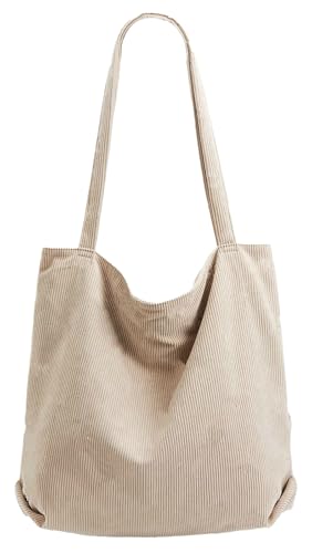 Tote Bag Women Men Vintage 2025 Corduroy Shoulder Bag Simple