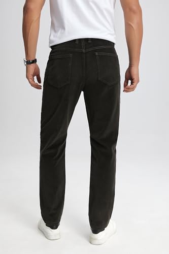 TEGIAS Men's Corduroy Pants Fashion Slim Casual Dress Pants4