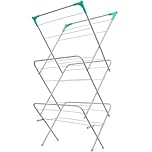 CUQOO 3 Tier Clothes Airer – Foldable Indoor & Outdoor Drying Rack with 28 Bars & Non-Slip Feet – Save Space & Dry More Laundry Fast with This Compact Steel Laundry Stand