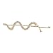 Produktbild Scrox 1x Mode Haarspangen handgemachte Strass gewellte Haarnadel Twisted Haarclips Haarklammern Haarschmuck Haar Accessoire für Kinder Mädchen Baby, Gold