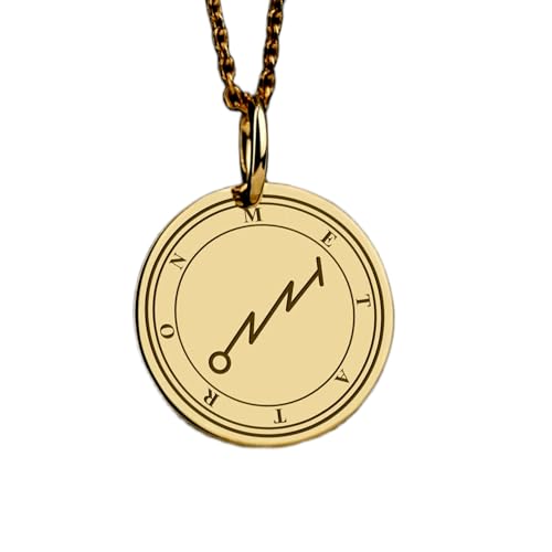 Pendentif Metratron 24mm LKBEADS collier chaîne argent sterling plaqué or bijou unisexe