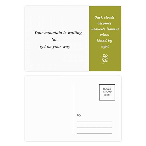 Tarjetas de agradecimiento de montaña Get On Your Way con juegos de poesía en pack de 20