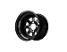 GTW Gloss Black Spoked Steel Golf Cart Wheel | 12x7 | 2:5 Offset| 4x101.6mm Bolt Pattern