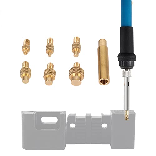 Heat-Set Insert Tips, 1/4 Inch Universal 936 Soldering Iron Tips, M2 M2.5 M3 M4 M5 M6 M8 Soldering Iron Heat Set Insert Tool for 3D Printer Accessories