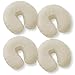 Saloniture 4-Pack Premium Microfiber Face Cradle Covers - Ultra Soft Fitted Massage Table Cradle Cover - Natural