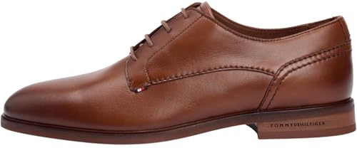 Tommy Hilfiger Hilfiger FM0FM05777 - Zapatos de Vestir de Cuero para Hombre, Color marrón (Arcilla de Jengibre), 9
