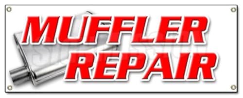 Muffler Repair Banner Sign Brake Shop auto Repair Oil Changes tire Repair Cars