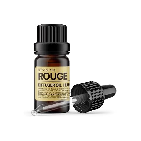 Rouge Diffuser Oil, Ambroxan Molecule-Based Scent, Saffron, Jasmine, Cedarwood Essential Oils Blend for Ultrasonic Diffuser Scent Projects(.33 oz/10 ml) Cover