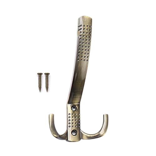 AOYUDJ Zincs, gancio appendiabiti a parete in lega, robusto gancio appendiabiti a doppio zinco per sciarpa, borsa, asciugamano, chiavi, cappello