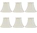 Upgradelights Set of Six - 4 Inch European Drum Style Mini Chandelier Lamp Shades in Eggshell Color (2.5x4x4)